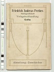 Каталог книг по истории издательства Фридриха Андреаса Пертеса